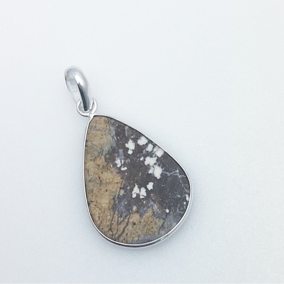 ⚡️LOT⚡️ Solid 925 Pendants Chrysocolla Wild Horse Agate Gemstone Necklace Chain - Picture 9 of 11